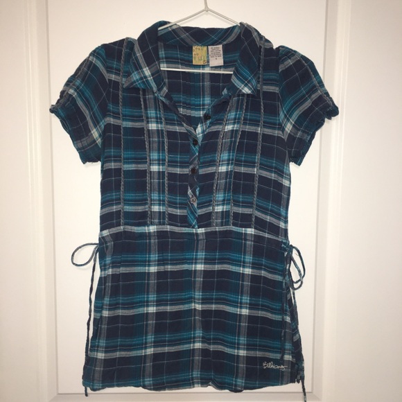 Vintage Billabong Y2K Women’s 100% Cotton top Size S. Made in India. Blue. - Picture 1 of 9